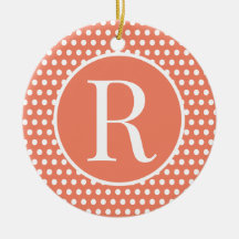 Klassieke Oranje initiaal letter Polka Dot