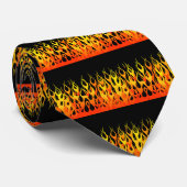 Klassieke Oranje racegevechten in brand Stropdas (Opgerold)