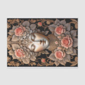 Klassieke Oranje Rozen Lady Illustratie Tissuepapier (Voorkant)