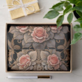 Klassieke Oranje Rozen Lady Illustratie Tissuepapier (Geschenk)