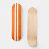 Klassieke Oranje witte gouden monogram racestapes Persoonlijk Skateboard (Voorkant)