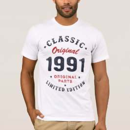 Klassieke originele 1991 originele onderdelen Birt T-shirt