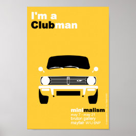 Klassieke originele mini Clubman-minimalistische k Poster