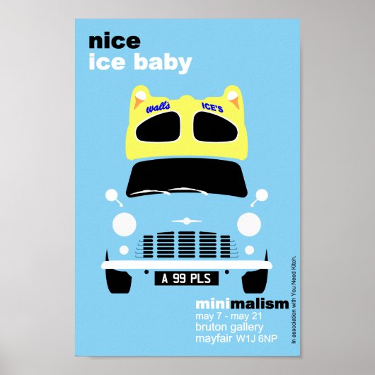Klassieke originele mini-ijs van minimalistische k poster (Voorkant)
