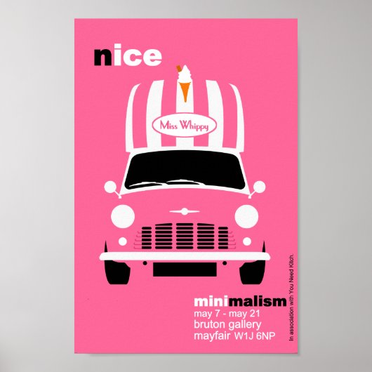 Klassieke originele mini-ijs van minimalistische k poster (Voorkant)