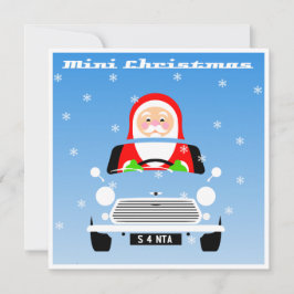 Klassieke originele mini-kerstkerstman kaart