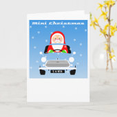 Klassieke Originele Mini Xmas Santa auto Kaart (Gele Bloem)