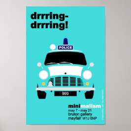 Klassieke originele minipolitie van minimalistisch poster