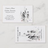 Klassieke orthologische chinese sumi-e-inktbergscè visitekaartje (Voorkant / Achterkant)