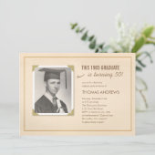 Klassieke Oud-foto Uitnodiging van geboorte (Staand voorkant)