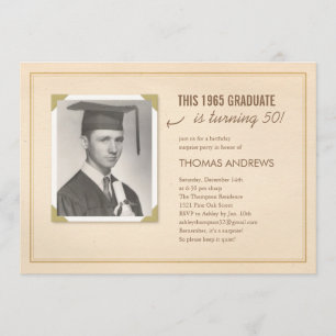 Klassieke Oud-foto Uitnodiging van geboorte