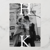 Klassieke Oud Geld Esthetische Minimal Save the Da Folie Uitnodiging (Voorkant)