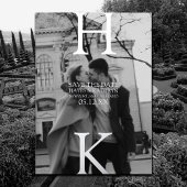 Klassieke Oud Geld Esthetische Minimal Save the Da Folie Uitnodiging