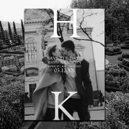 Klassieke Oud Geld Esthetische Minimal Save the Da Folie Uitnodiging