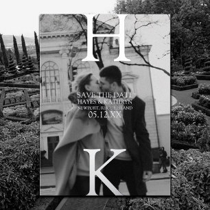 Klassieke Oud Geld Esthetische Minimal Save the Da Folie Uitnodiging