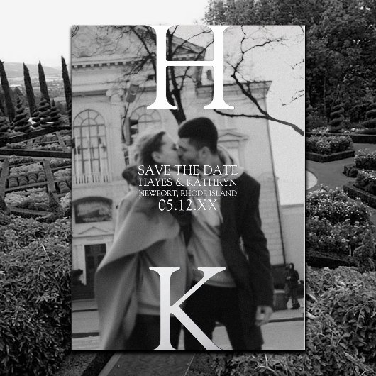 Klassieke Oud Geld Esthetische Minimal Save the Da Folie Uitnodiging