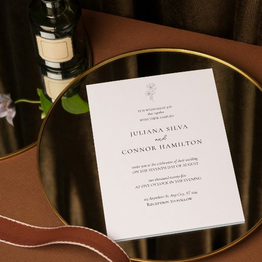 Klassieke Oud Geld Huwelijksuitnodiging Kaart