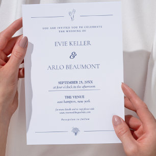 Klassieke Oud Geld Huwelijksuitnodiging Kaart