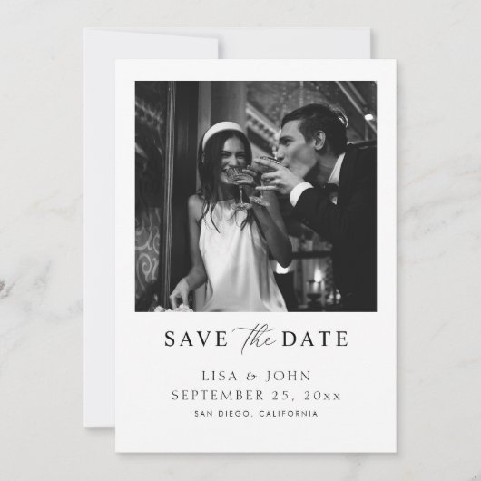Klassieke Oud Geld Trouwen Save The Date Foto Kaart (Voorkant)