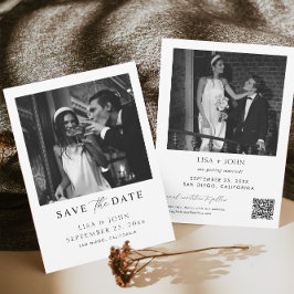 Klassieke Oud Geld Trouwen Save The Date Foto Kaart