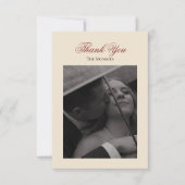 Klassieke Oud Geld Vet Rood Trouwen Dank u kaart (Voorkant)