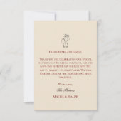 Klassieke Oud Geld Vet Rood Trouwen Dank u kaart (Achterkant)