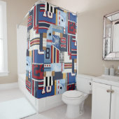 Klassieke  Oud-IJskee Gedekte Shirten Douchegordijn (In situ)