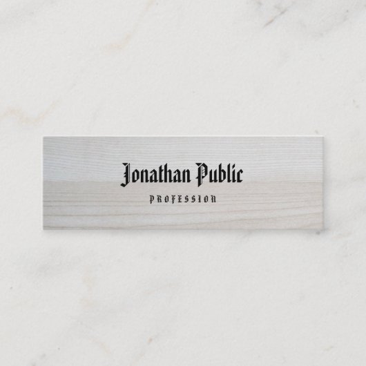 Klassieke oude Amerikaanse tekst met houtslangrafi Mini Visitekaartje (Voorkant)