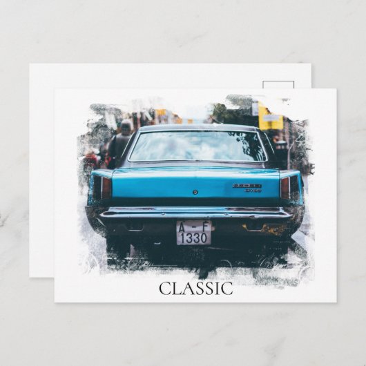 *~* Klassieke  oude Antiek autoverf Briefkaart (Voorkant / Achterkant)