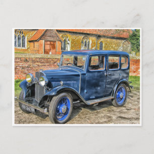 Klassieke  oude antiek hdr-auto van 1932 briefkaart
