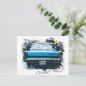 *~* Klassieke Oude Antieke Auto Schildering Briefkaart (Staand voorkant)