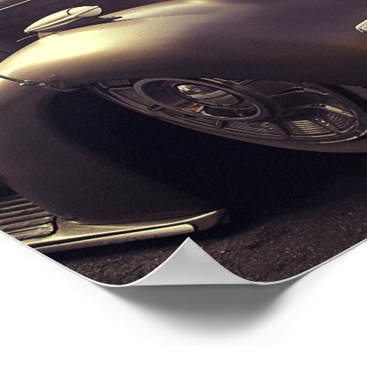 Klassieke oude auto poster (Hoek)