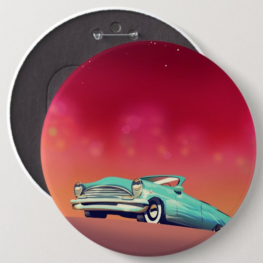 Klassieke Oude Auto Ronde Button 6,0 Cm (Voorkant /achterkant)