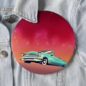 Klassieke Oude Auto Ronde Button 6,0 Cm (In situ)