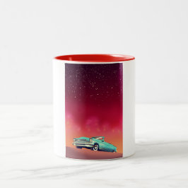 Klassieke Oude Auto Tweekleurige Koffiemok