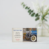 Klassieke oude auto visitekaartje (Staand voorkant)