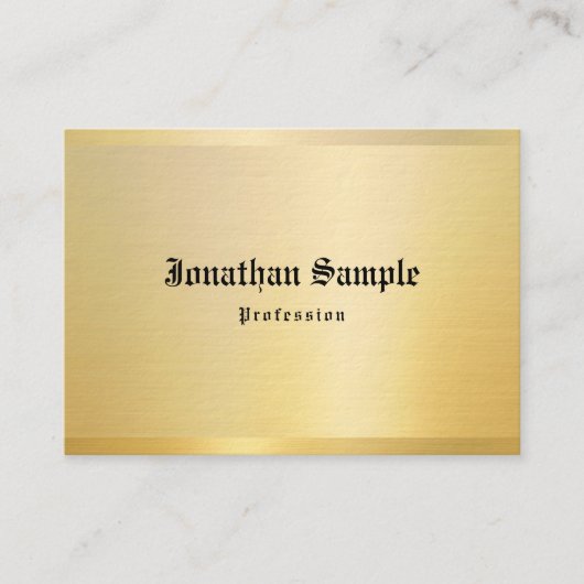 Klassieke oude Engelse tekst Gold  Sjabloon Visitekaartje (Voorkant)