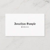 Klassieke oude Engelse tekst nostalgische look Sja Visitekaartje (Voorkant)