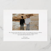 Klassieke oude FOLIE bruiloft bewaart de Kaart Dat (Achterkant)