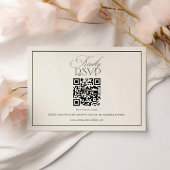 Klassieke Oude Geld Olijfgroene Trouw QR Code RSVP Kaartje