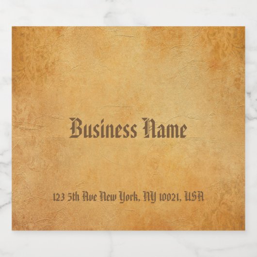 Klassieke Oude Papier Uitzicht Elegante Drink Sjab Bier Etiket (Enkel label)