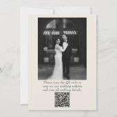 Klassieke Oude Rijke Retro Foto QR Code Trouwdag Kaart (Achterkant)