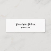 Klassieke oude tekst Sjabloon handschrift Mini Visitekaartje (Voorkant)