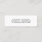 Klassieke oude tekst Sjabloon handschrift Mini Visitekaartje (Achterkant)