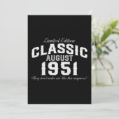 Klassieke Oude Timer Auto 1951 70ste Verjaardag Kaart (Staand voorkant)