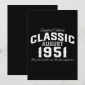 Klassieke Oude Timer Auto 1951 70ste Verjaardag Kaart (Voorkant / Achterkant)