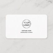Klassieke oude typografie - Logo - grijs & wit Visitekaartje (Achterkant)