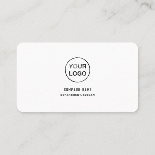 Klassieke oude typografie - Logo - grijs & wit Visitekaartje (Achterkant)