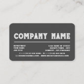 Klassieke oude typografie - Logo - grijs & wit Visitekaartje (Voorkant)