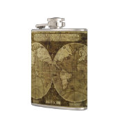 Klassieke oude wereldkaarten het Wereldbol Heupfles (Links)